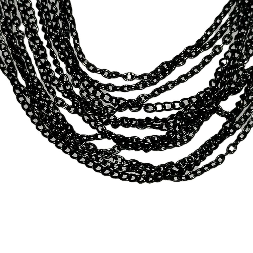 Sleek Black Chain Necklace NY 20" Adjustable Lobster Clasp Men's Women's Jewelry - Picture 9 of 11
